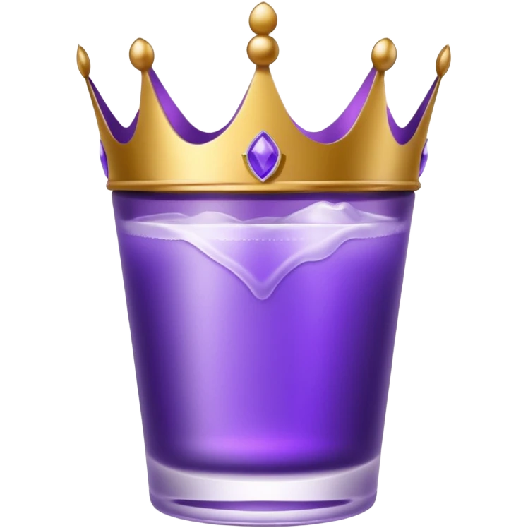 crown royal crown glass with black background emoji