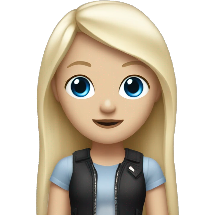 a rock band of 3 girls with blonde hair and blue eyes emoji