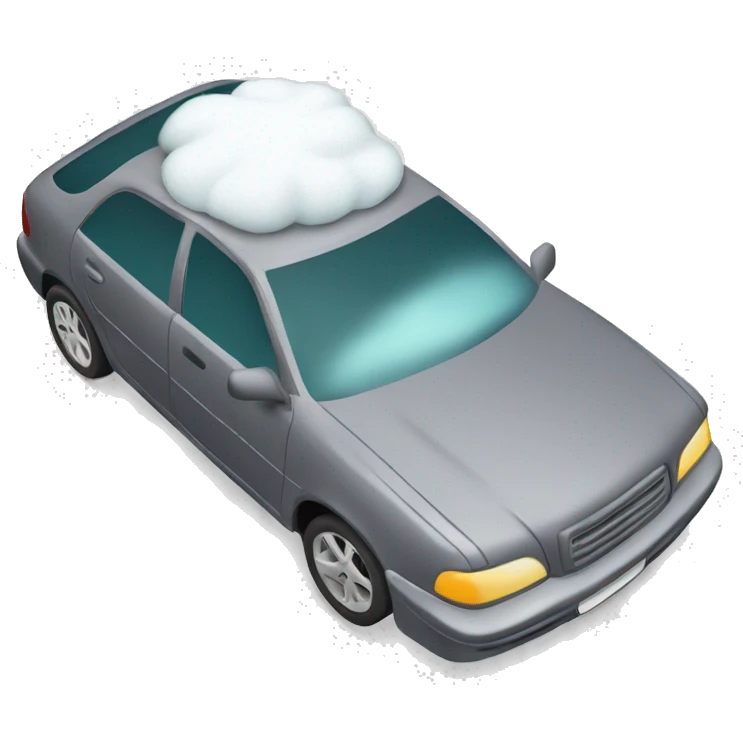car being washed, covered in foam emoji