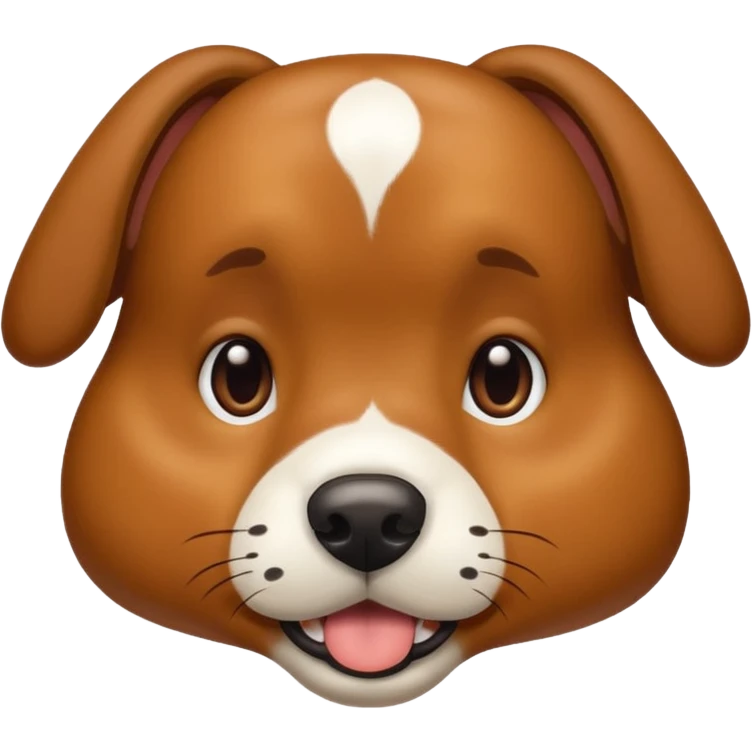 Brown dog with white spots on neck  emoji