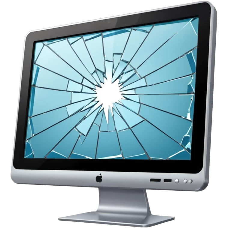 Broken computer monitor with no face  emoji