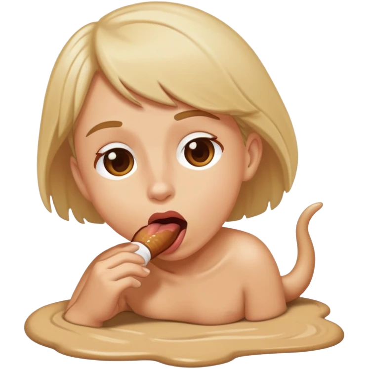 white person licking the floor emoji