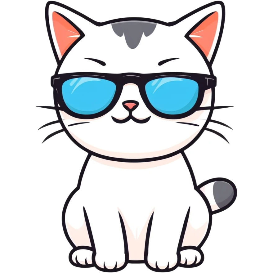 Cat with sunglasses emoji