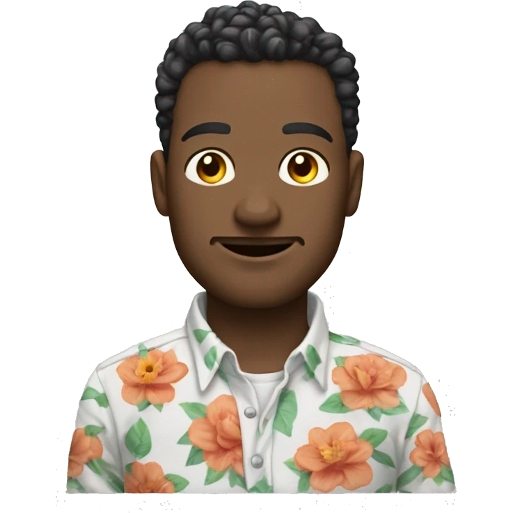 tiburon con camisa de flores emoji