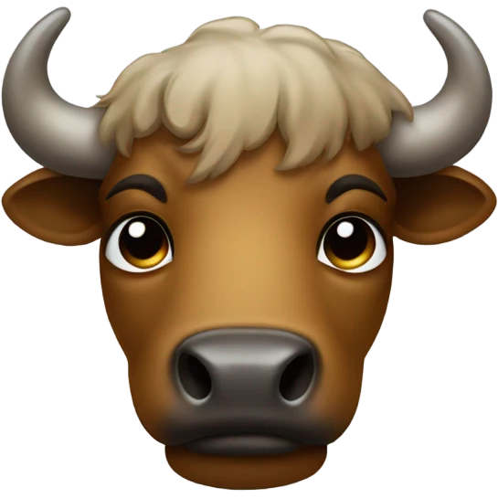 Sad crying buffalo emoji