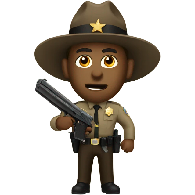 Deputy with gun emoji