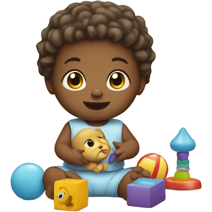 Baby playing with toys  emoji