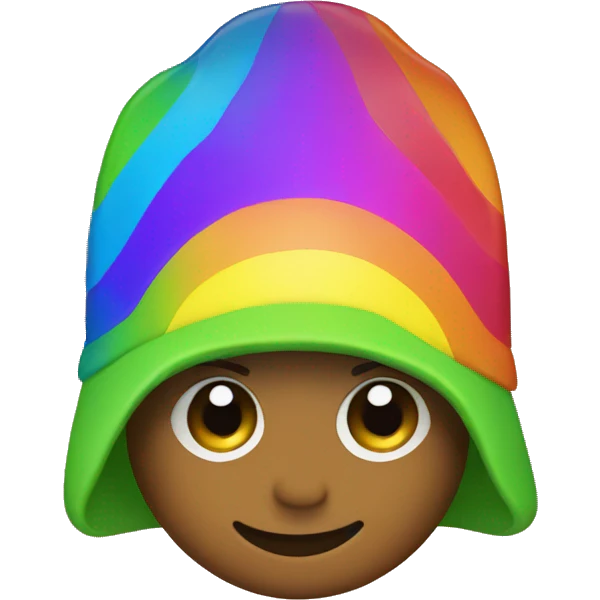 rainbow coloured cap emoji