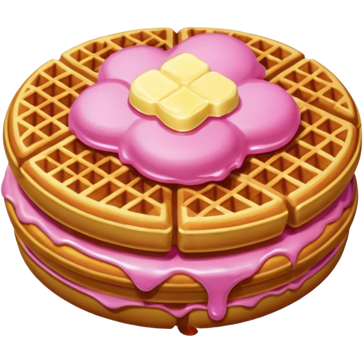 pink waffle emoji