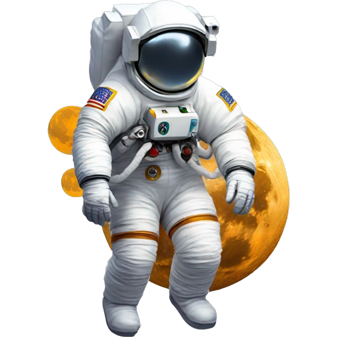 cryptocurrency bitcoin astronaut moon emoji