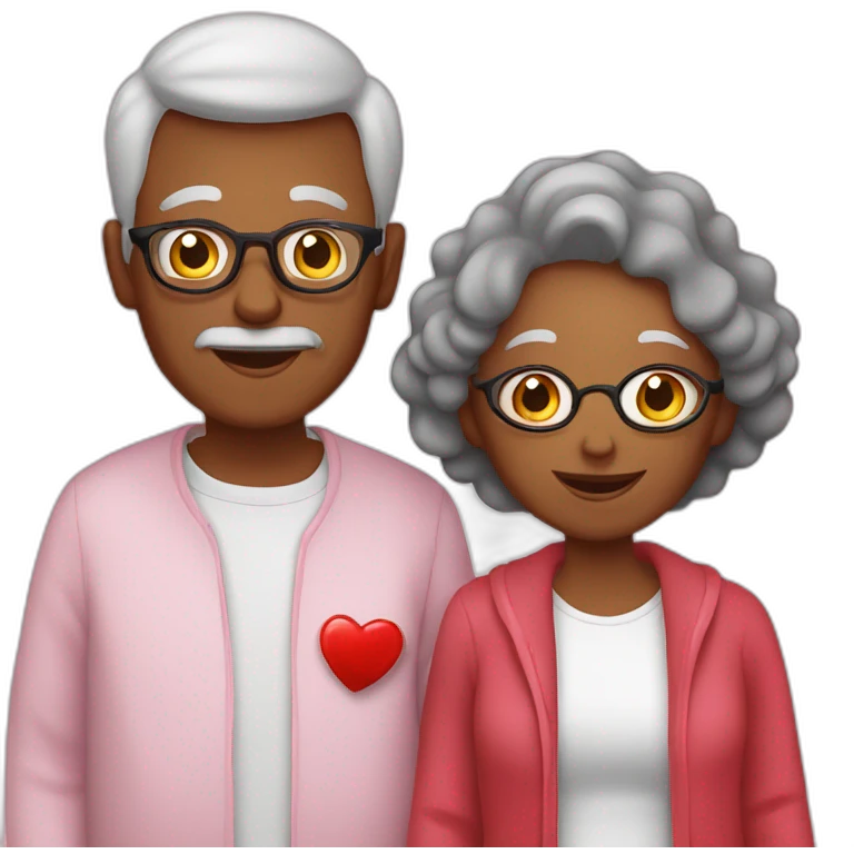 Grandparents in Day St Valentines  emoji
