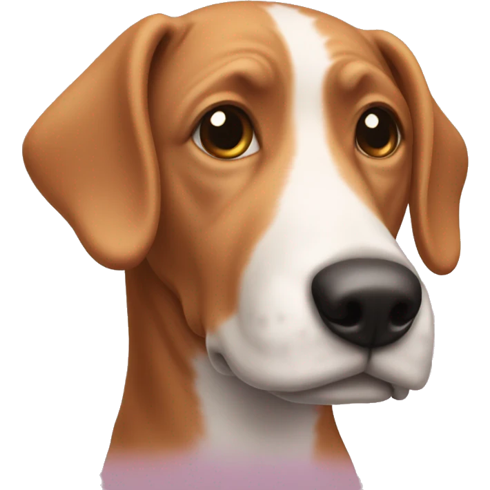 pink nose dog emoji