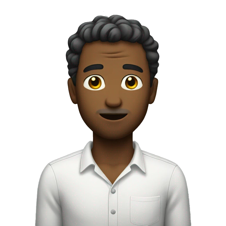White man grabbing his chest emoji