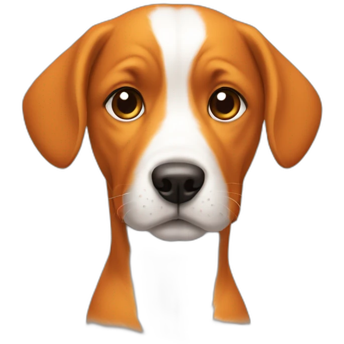 Mão-laranja-cachorro emoji