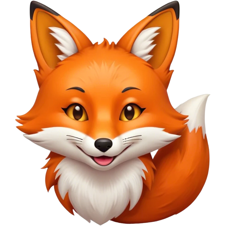 Fox winking emoji