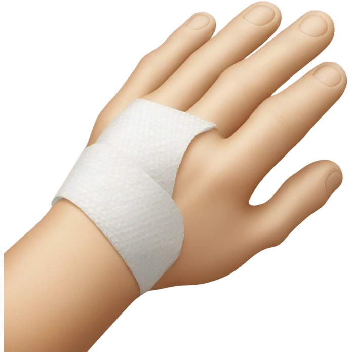 Bandaged finger emoji