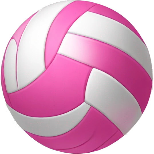 Pink volleyball ball emoji