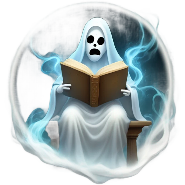 Ghost reading emoji