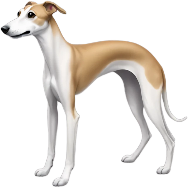 A whippet wearing shoes emoji
