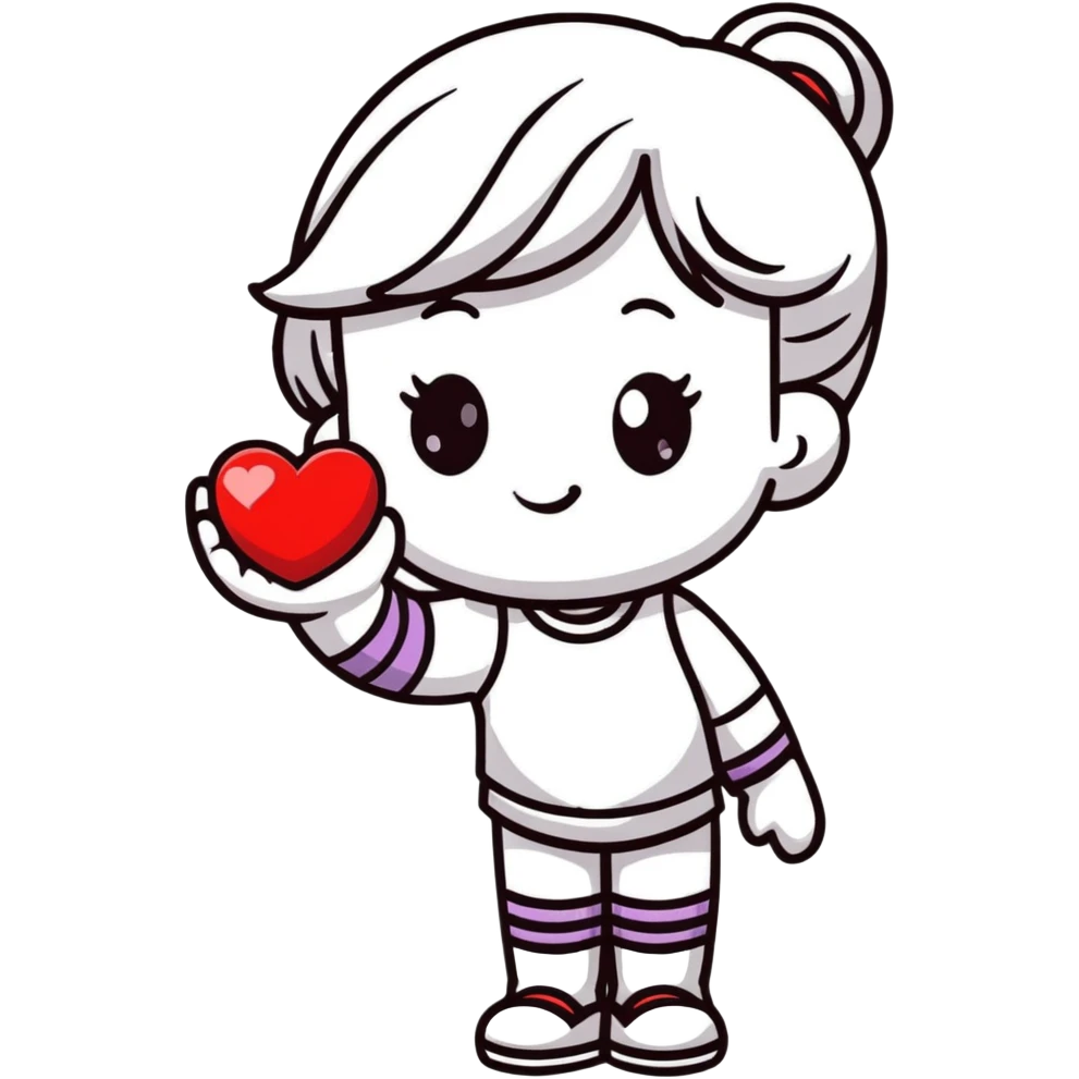 Heart girl emoji