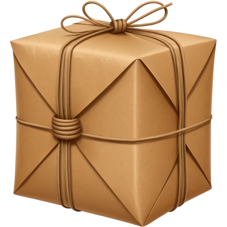 brown paper wrap usually found in indonesian stall.. tied with rubber band emoji