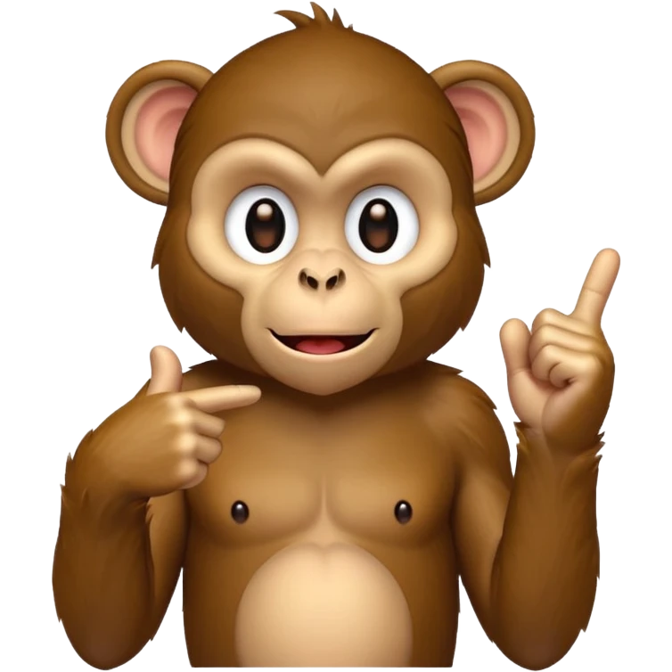 Monkey giving the middle finger emoji