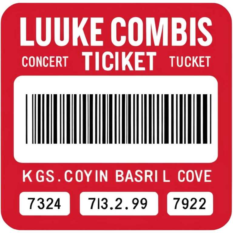 luke combs concert ticket emoji