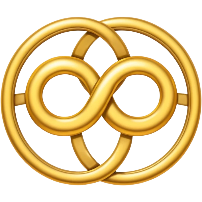 abstract representation of sex with two intertwined circles emoji