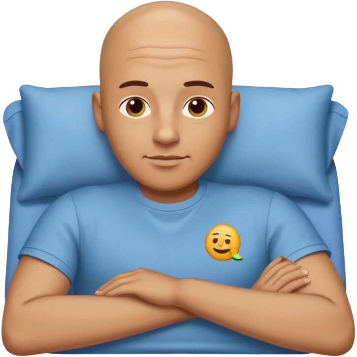 nap time laying down bald man with z emoji add shirt emoji