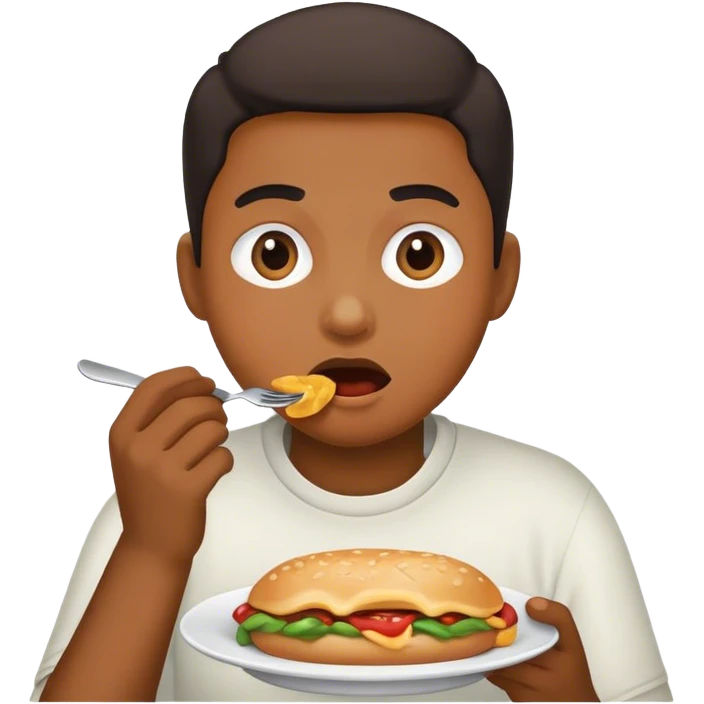 Someone eating  emoji