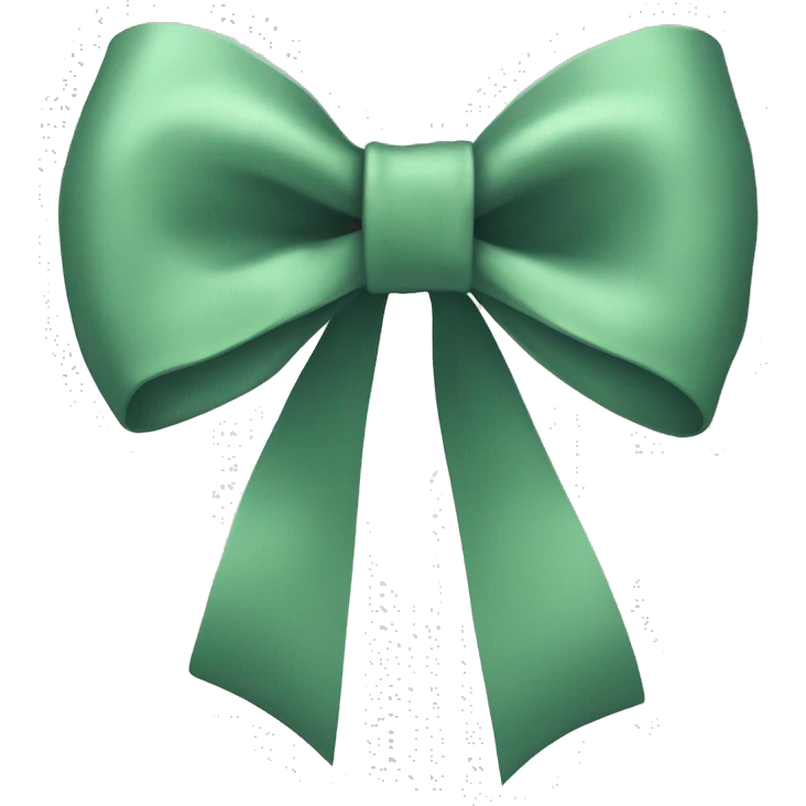 Sage green bow emoji