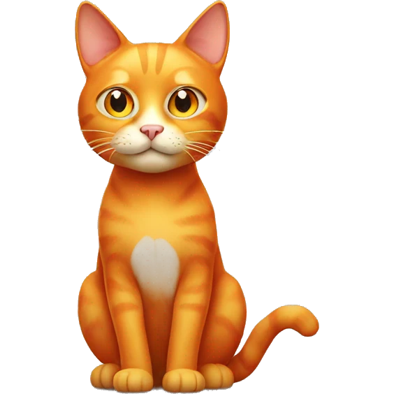 Orange cat with shining eyes emoji