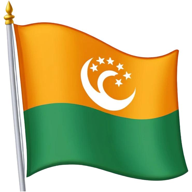 A flag with chandra bindu emoji