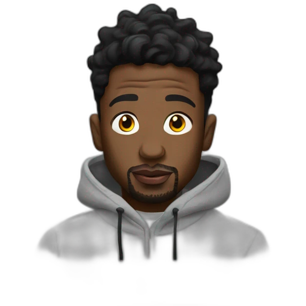 21 savage in a grey hoodie emoji