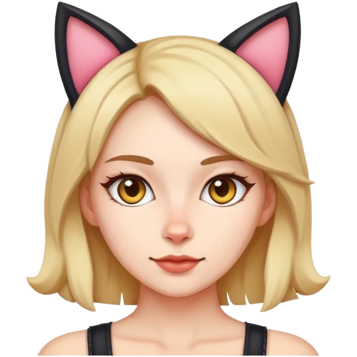 Кошка жена с ушками  emoji