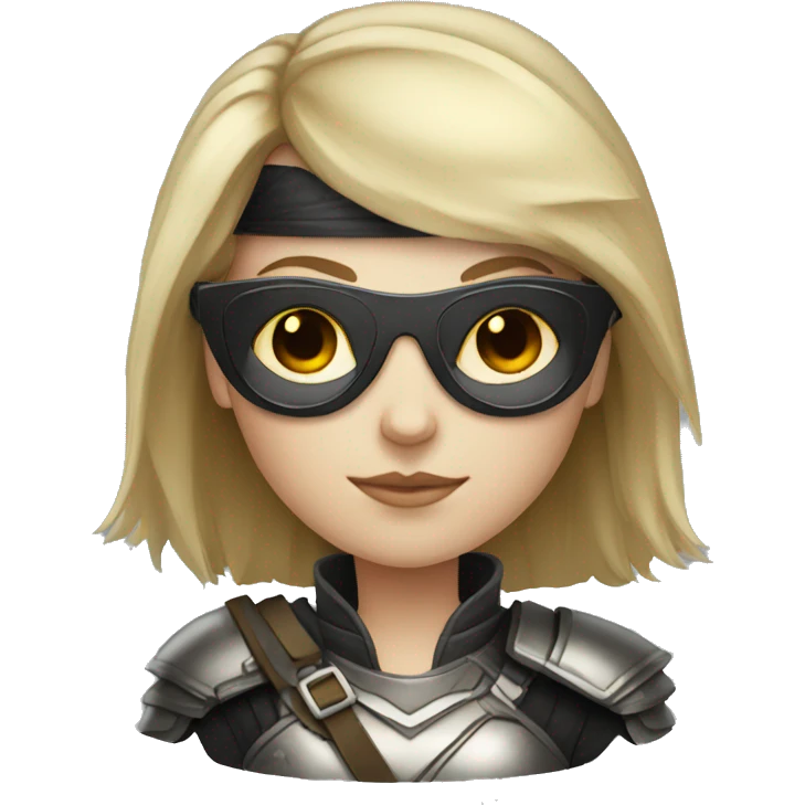 Pale-skinned Girl warrior with dark sunglasses emoji