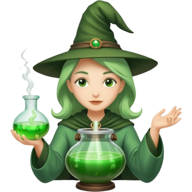 green witch cooking potion emoji