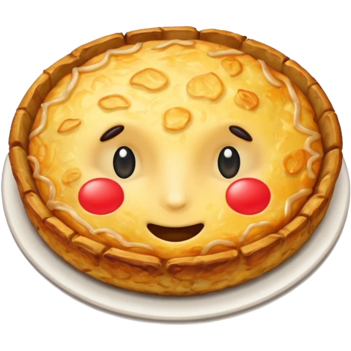 emoji of a Swiss rösti, round, golden and crispy WITHOUT FACE emoji