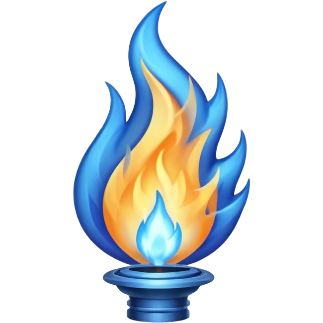 a blue fire emoji