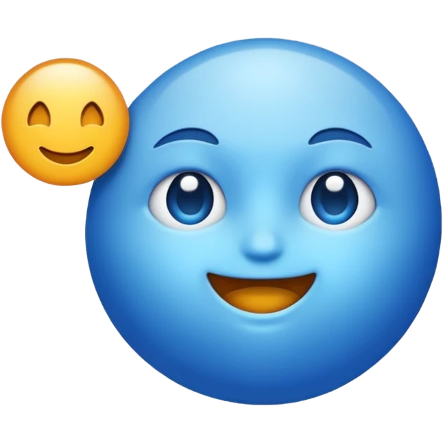 Brillante de color azul emoji