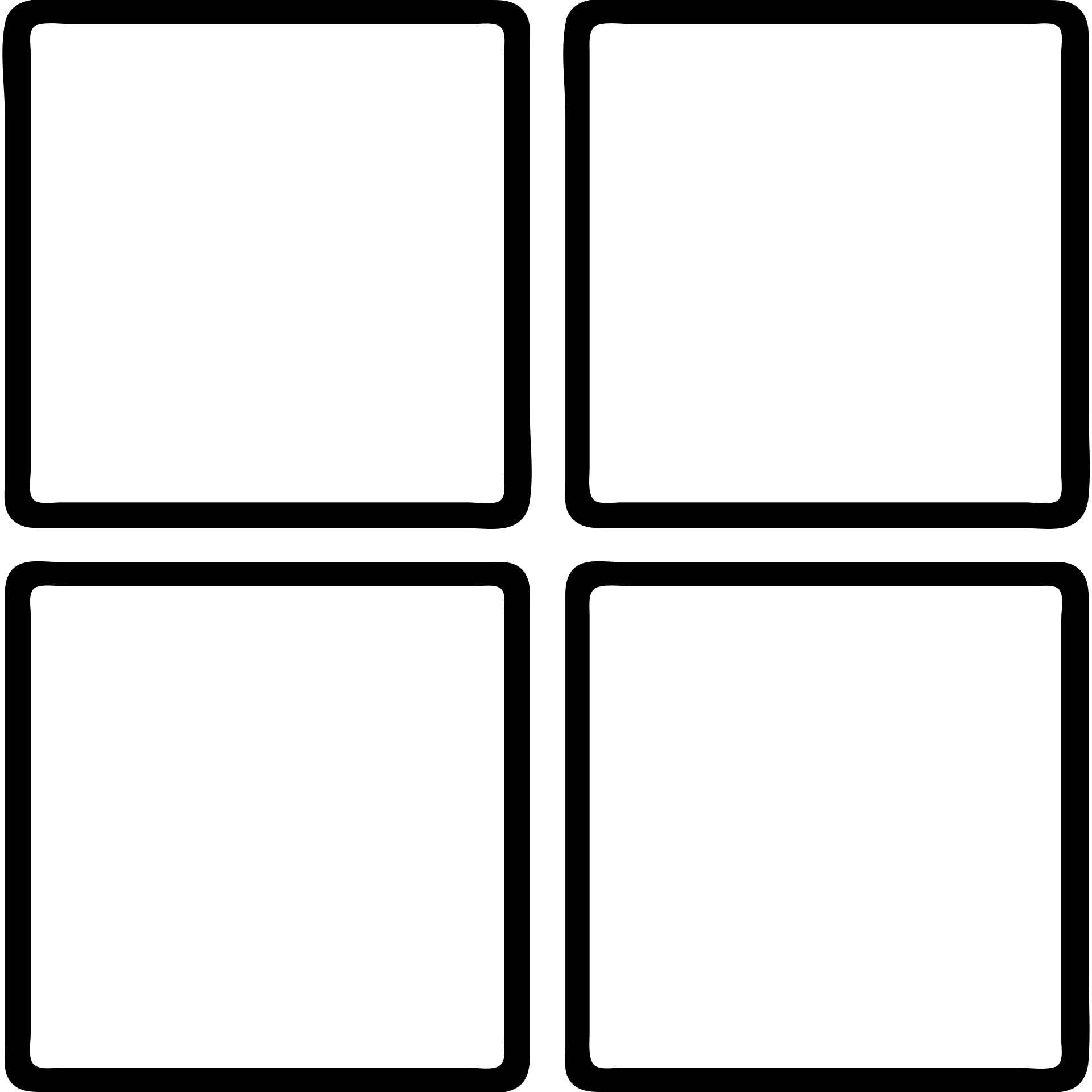 Microsoft logo, four colored squares red green blue yellow, minimal outlined icon style emoji