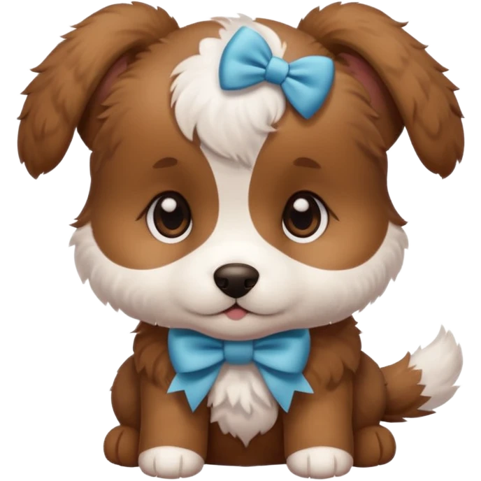 This puppy 🐶 with a bow emoji
