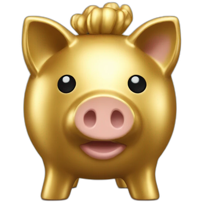 goldenned piggy bank emoji