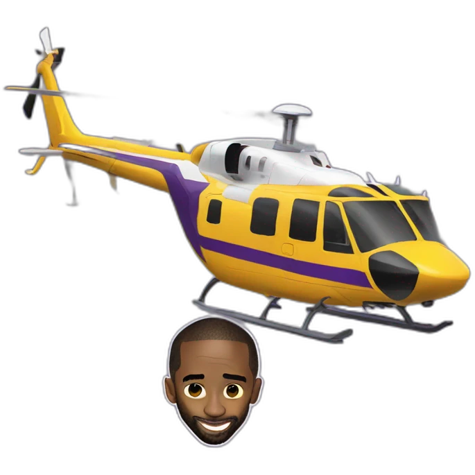 kobe Bryant under a helicopter emoji