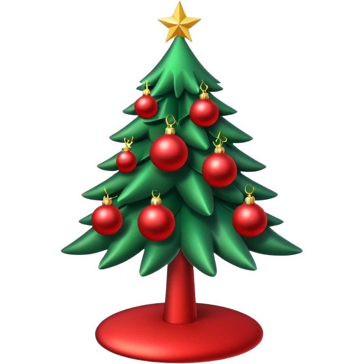 Red christmas tree emoji