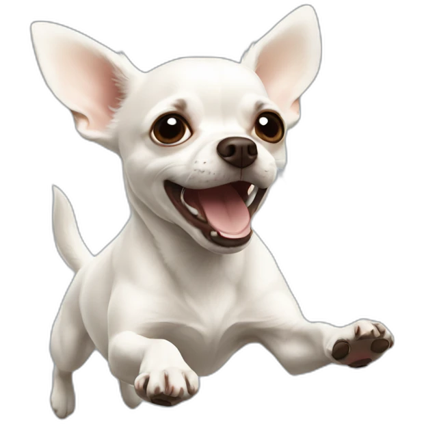 white chihuahua jumping emoji
