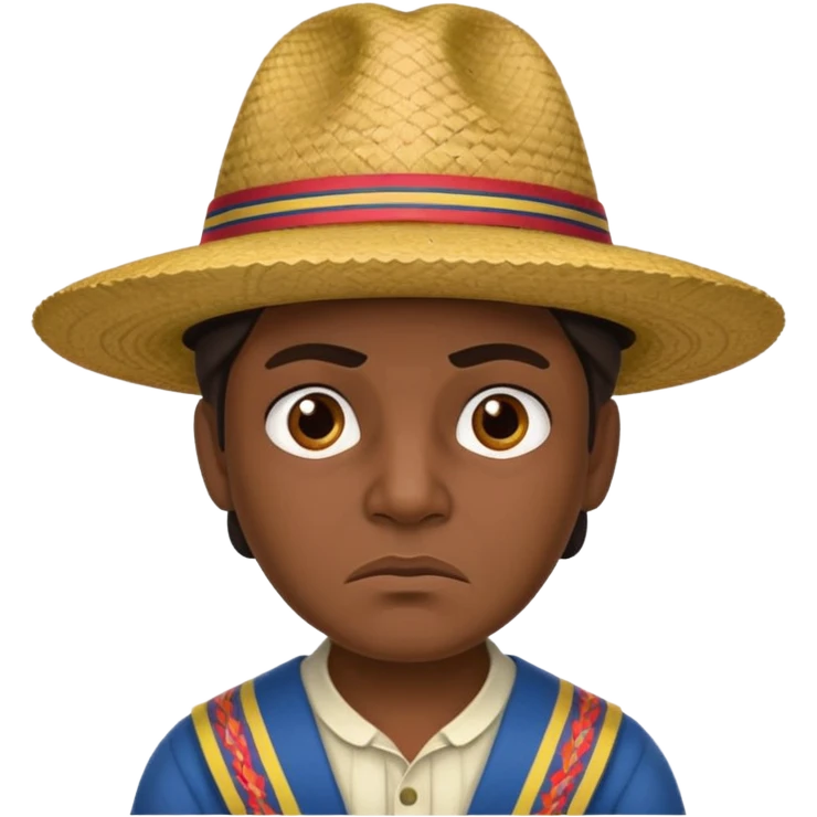 The disgruntled Colombian emoji