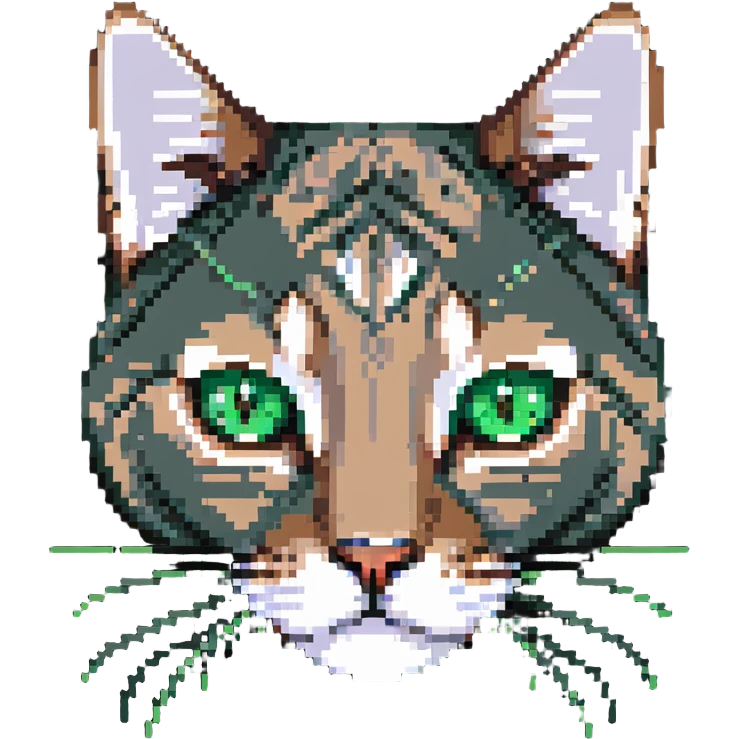 Cat face with green eyes emoji