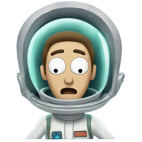 Rick and Morty in spaceship  emoji