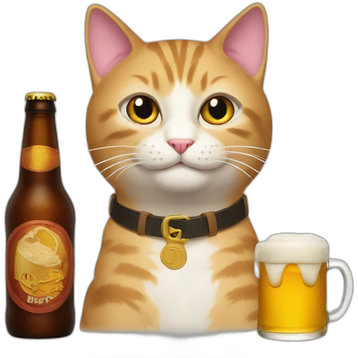 Cat beer emoji